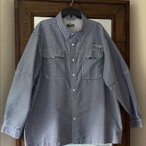 Classic Blue and White Checkered Men's Shirt